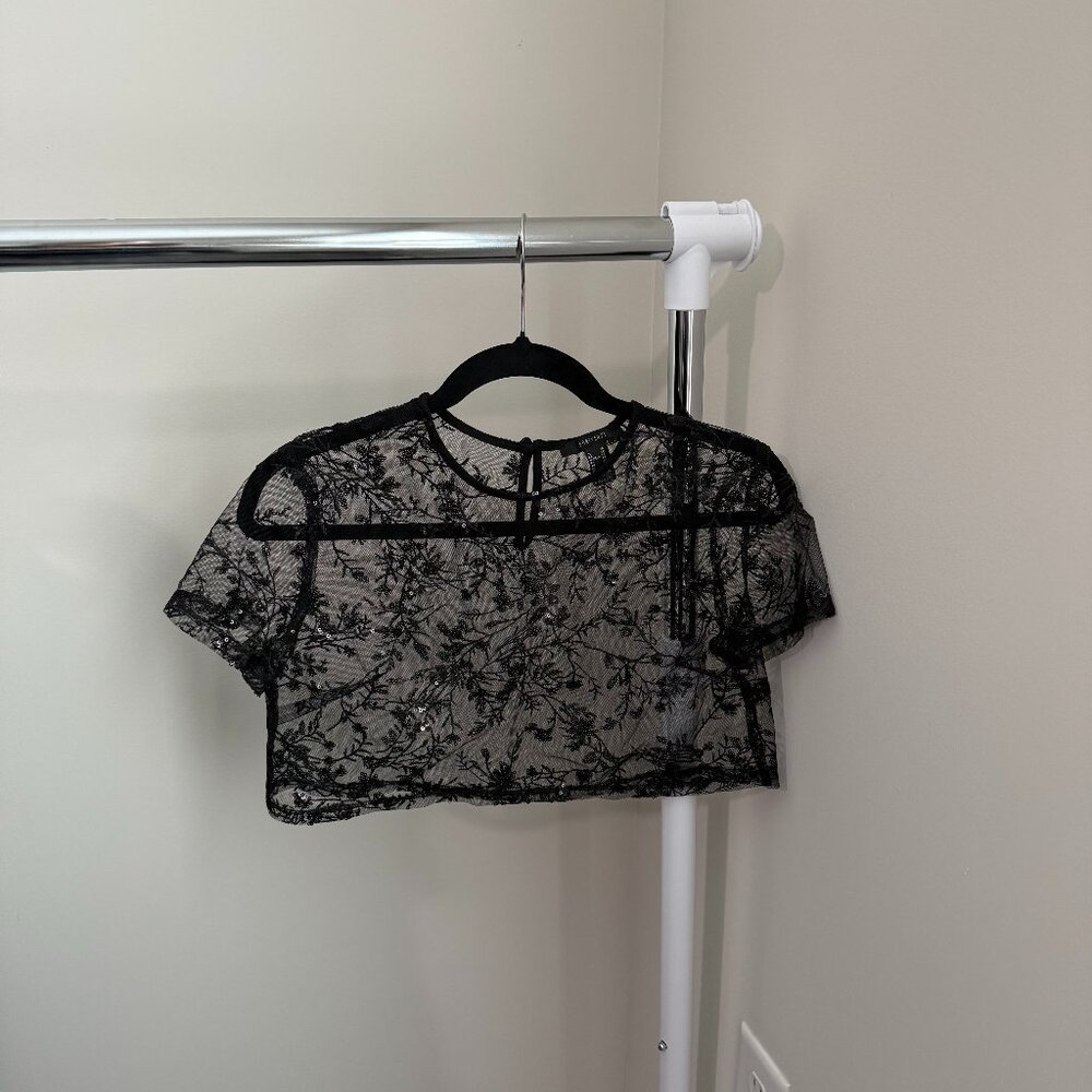 Mesh Floral Top